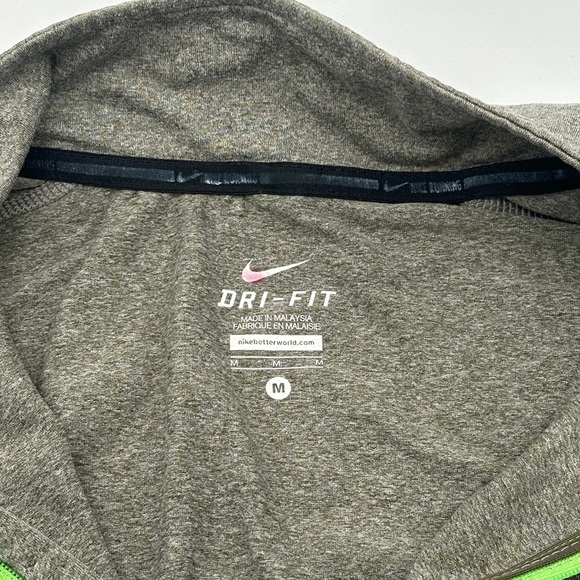 Nike Shirt Men’s M Gray Running Element Performance Stretch Quarter Zip 717404 - Picture 5 of 6